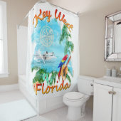 Rideaux De Douche Roche tropicale de Key West (En situation)