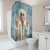 Rideaux De Douche Rocher sur dans le style (En situation)