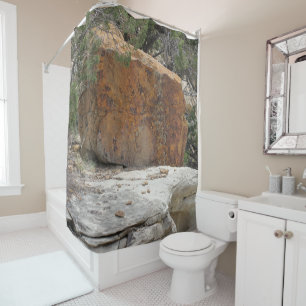 RIDEAUX DE DOUCHE ROCHERS À TRAVERS LE NOUVEAU-MEXIQUE