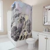 Rideaux De Douche Roches Abstraites et eau (En situation)