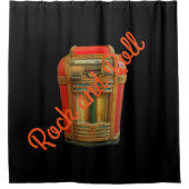 Rideaux De Douche Rock de juke-box de vieille école (Devant)