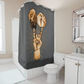 Rideaux De Douche Rock et Roll (En situation)