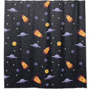 Rideaux De Douche Rockets et vaisseaux spatiaux