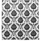 Rideaux De Douche Rococo Damask Pattern Grey Black White (Devant)
