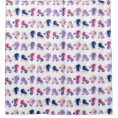 Rideaux De Douche Rollerskates rétro Motif rose violet (Devant)