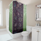 Rideaux De Douche Romance gothique : Elégance victorienne verte et v (En situation)