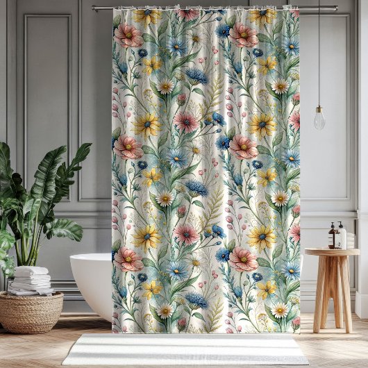 Rideaux De Douche Romantic Floral Curtain Pastel Gift for Parents