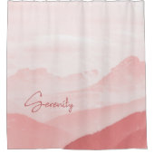 Rideaux De Douche Romantique Dusty rose Serenity Paysage photo (Devant)