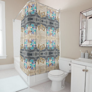 Rideaux De Douche romantique france voyage paris tour eiffel