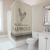 Rideaux De Douche Rooster Rustique Style Ferme Nom de famille (En situation)