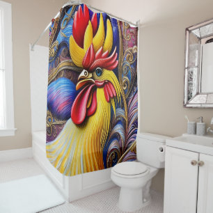 Rideaux De Douche Rooster vibrant