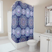 Rideaux De Douche Rosace bleue (En situation)