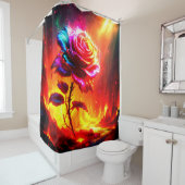 Rideaux De Douche Rose (En situation)