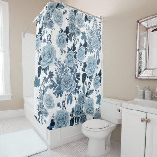 Rideaux De Douche Rose bleu