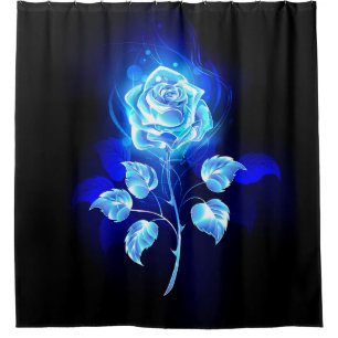 Rideaux De Douche Rose bleu brûlant