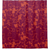 Rideaux De Douche Rose chaud et orange Abstrait (Devant)