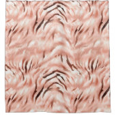 Rideaux De Douche Rose de champagne rose pâle Zebra (Devant)