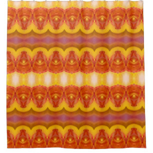 Rideaux De Douche Rose de la paix Ikat 3