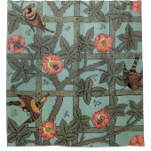 Rideaux De Douche Rose d'Escalades & Petit Oiseau, William Morris (Devant)