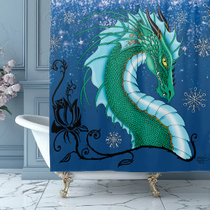 Rideaux De Douche Rose d'hiver Dragon
