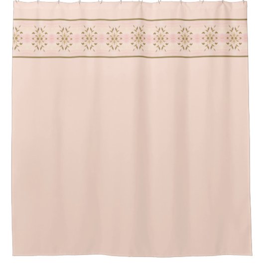 Rideaux De Douche Rose doux avec or (Devant)