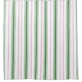 Rideaux De Douche Rose et vert rayé (Devant)