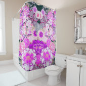 Rideaux De Douche ROSE FLEURS BLANCHES Peony, Floral japonais Rose (En situation)