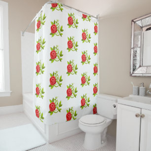 Rideaux De Douche rose floral charmant