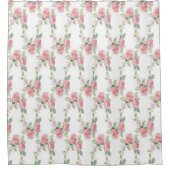 Rideaux De Douche Rose Florale Rose Chic Usé (Devant)