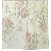 Rideaux De Douche Rose Florale Rose Chic Usé (Devant)