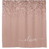 Rideaux De Douche Rose Gold Blush Pink Parties scintillant Girl Mono (Devant)