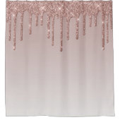 Rideaux De Douche Rose Gold Glitter Liquide Drips (Devant)