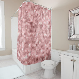 Rideaux De Douche Rose Gold Pailleté Luxe Rose Filleul