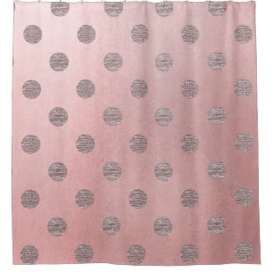 Rideaux De Douche Rose Gold Rose Brillant Glamour Points Modernes Ch