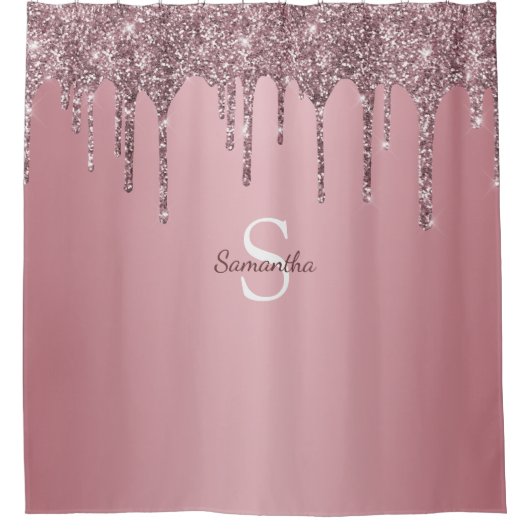 Rideaux De Douche Rose Gold Rose Parties scintillant Drives Sparkle (Devant)