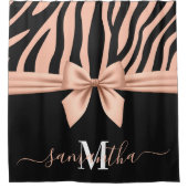 Rideaux De Douche Rose Gold Zebra Print (Devant)