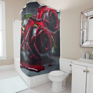 Rideaux De Douche Rose gothique