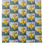 Rideaux De Douche Rose Jaune Texas Et Bluebonnets Cowgirl Houston (Devant)