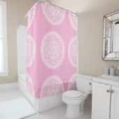 Rideaux De Douche Rose Mandala (En situation)
