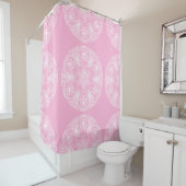 Rideaux De Douche Rose Mandala (En situation)