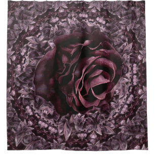 Rideaux De Douche Rose Mandala