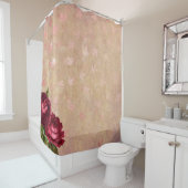 Rideaux De Douche Rose or arrière - plan image (En situation)