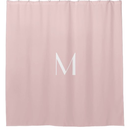 Rideaux De Douche rose pâle - ajouter monogramme (Devant)