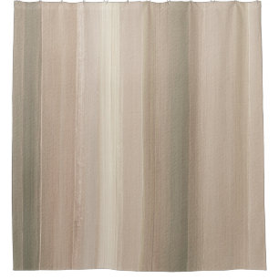 Rideaux De Douche Rose Pâle Gris Mauve Abstrait Rayé Rustique