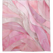 Rideaux De Douche Rose rose - Vagues en mosaïque (Devant)