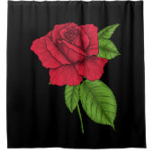Rideaux De Douche Rose rouge 2 (Devant)