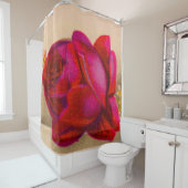 Rideaux De Douche Rose rouge victorienne (En situation)