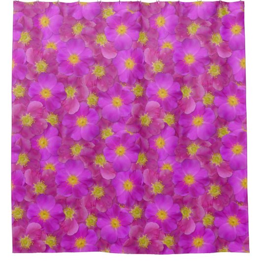 Rideaux De Douche Rose sauvage Motif sans couture (Devant)