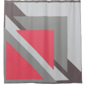 Rideaux De Douche Rose sur gris (Devant)