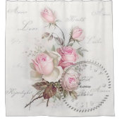 Rideaux De Douche Rose vintage (Devant)